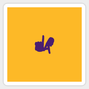 Small LA Hands Silhouette, Purple Magnet